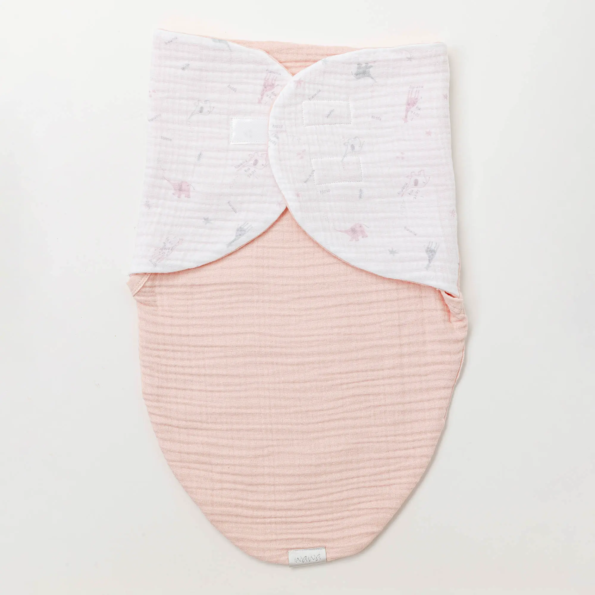 Andywawa AC25518 Love Family Müslin Bebe Kundak Salmon