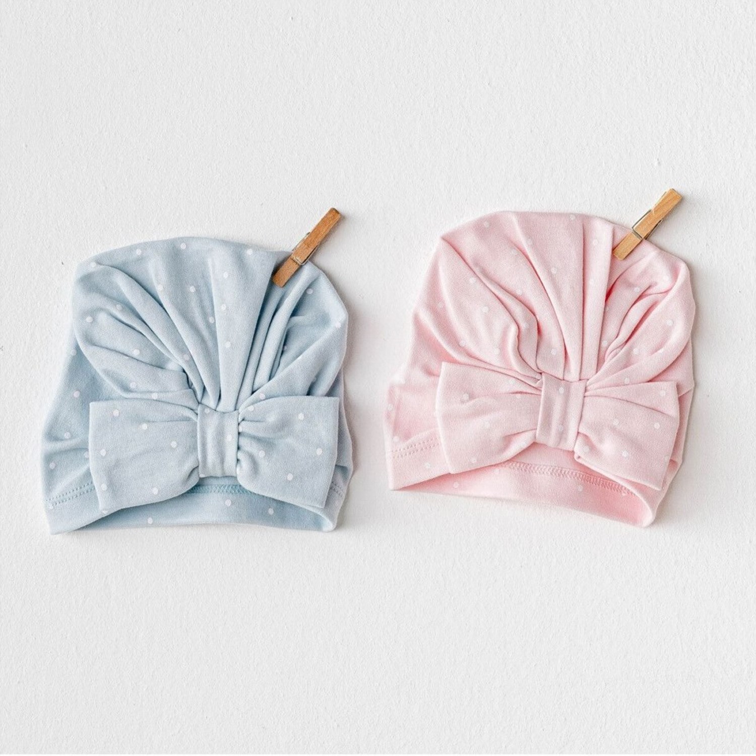 Andywawa AC25648 Cuddly Bunny Bear 2'Li Şapka Pink Blue