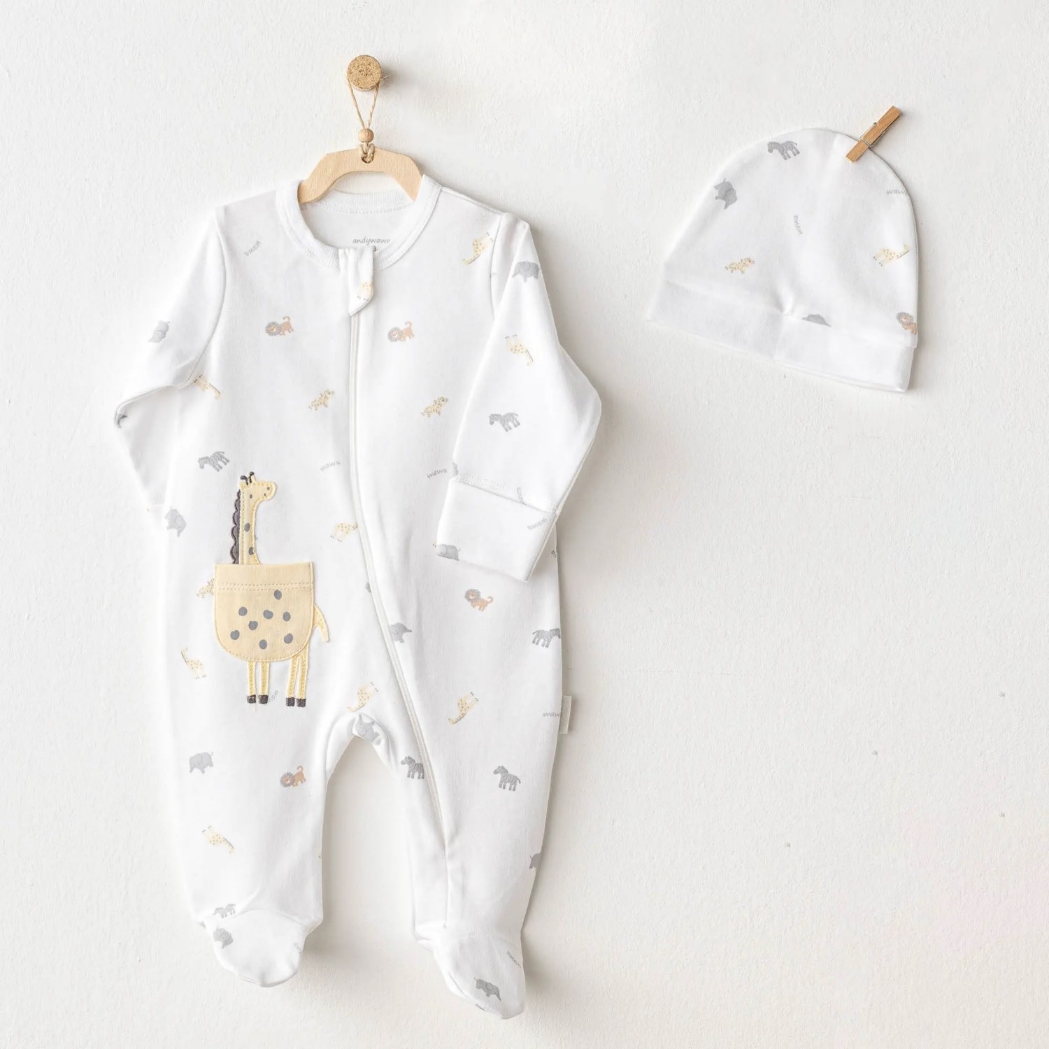 Andywawa AC25803 Little King Bebek Tulum Takım White