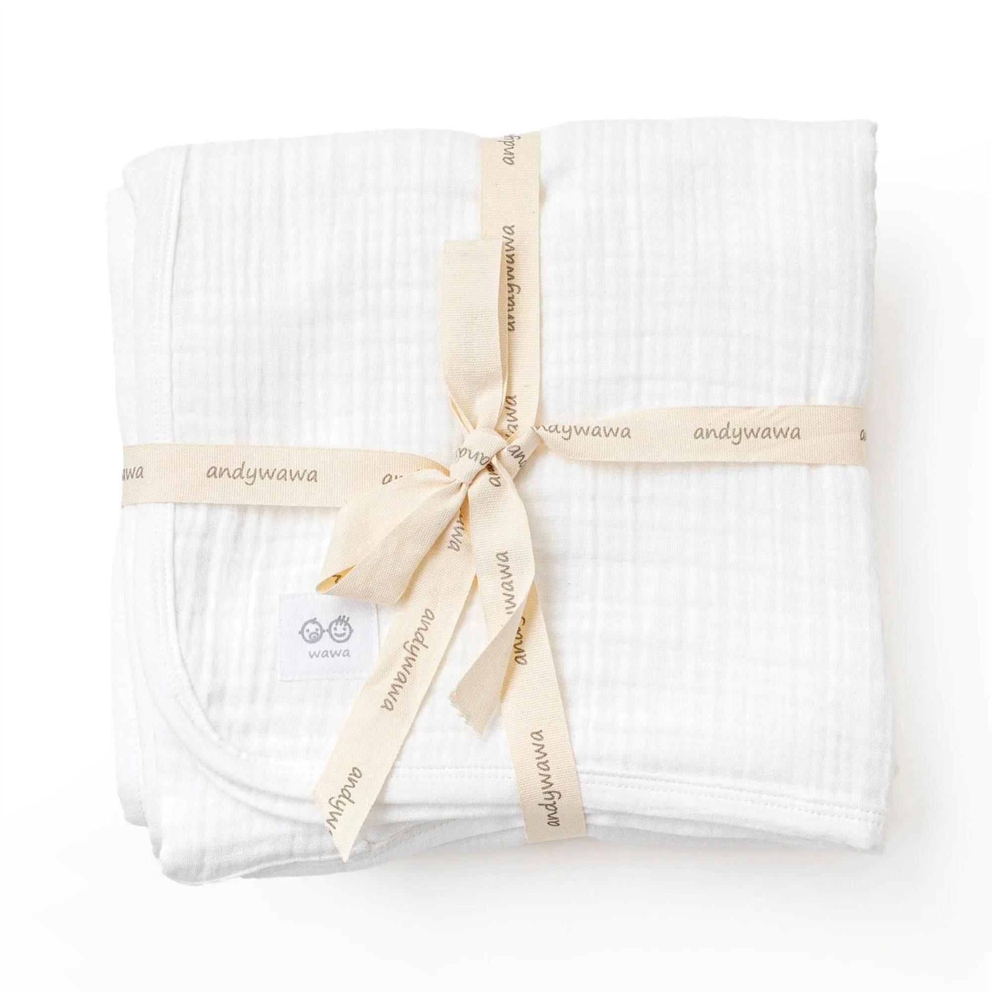 Andywawa AC25870 Müslin Home Bebek Battaniye 105*120 White