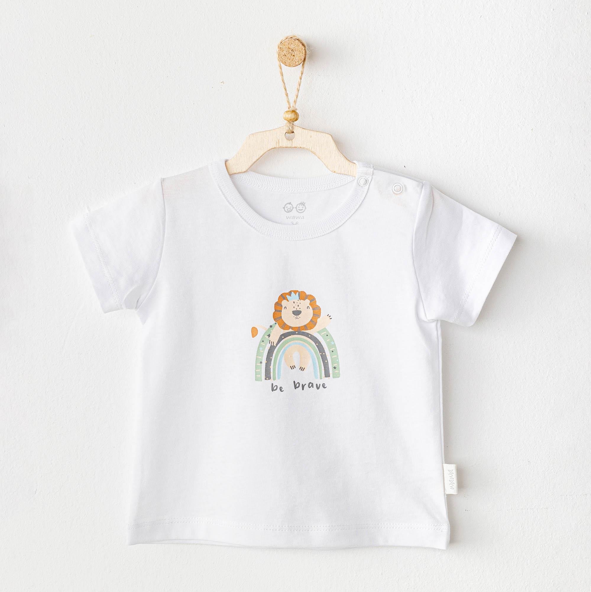 Andywawa AC25977 Casual Bebek Tişört White