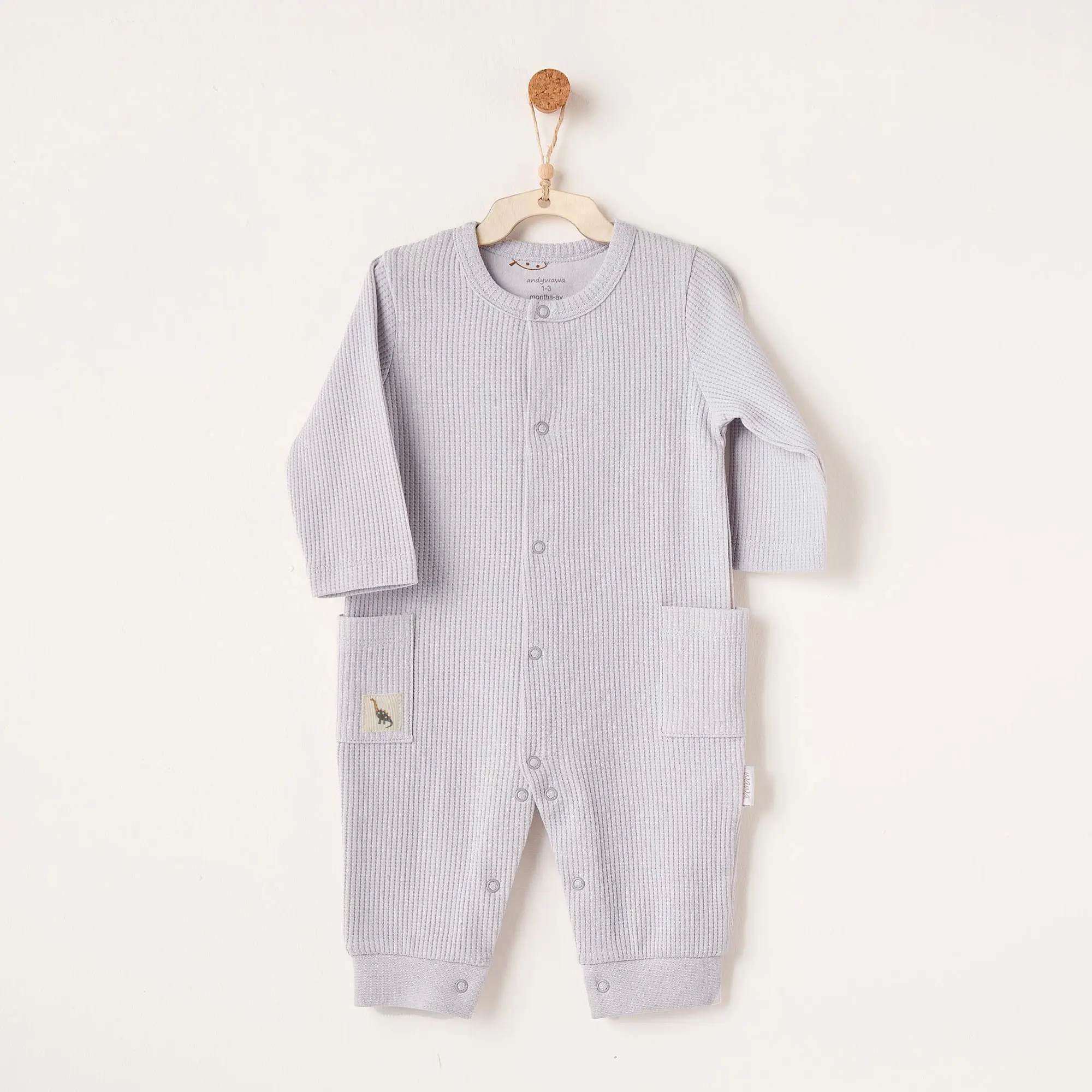 Andywawa AC26013 Mummy S Snuggle Saurus Tulum Grey