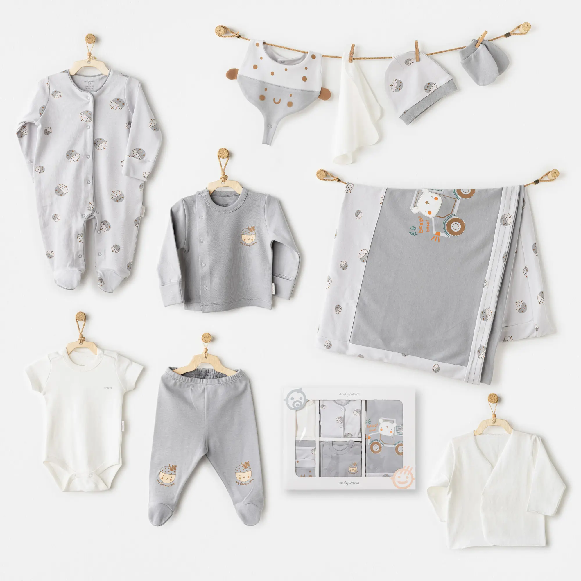 Andywawaw AC26101 Hello Autumn 10'lu Hastane Çıkışı Grey