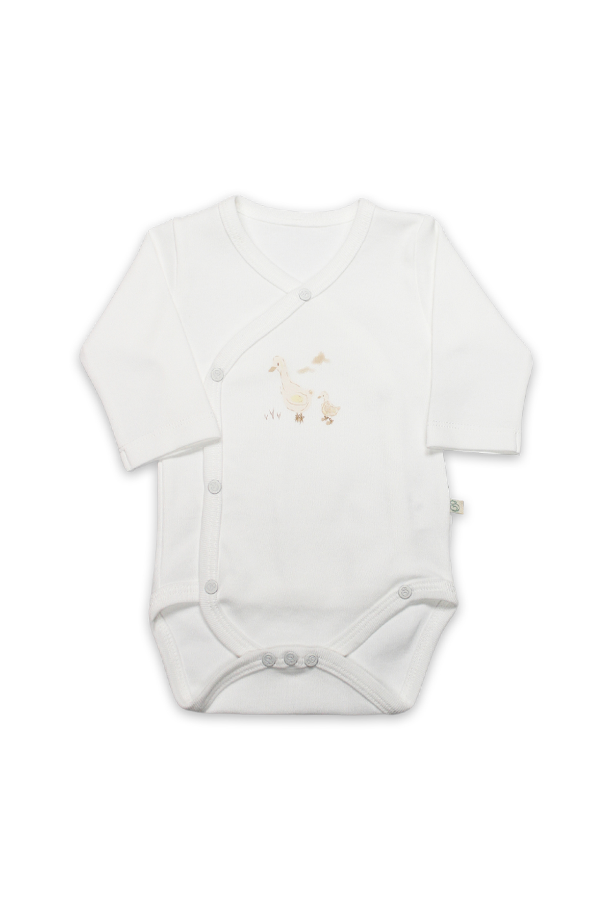 Bistyle Kruvaze Body Uzun Kol Welcome Baby Duck 17108 Sarı