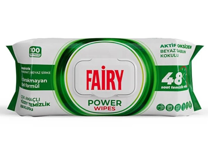 Fairy Power Yüzey Temizlik Havlusu 100'Lü Beyaz Sabun