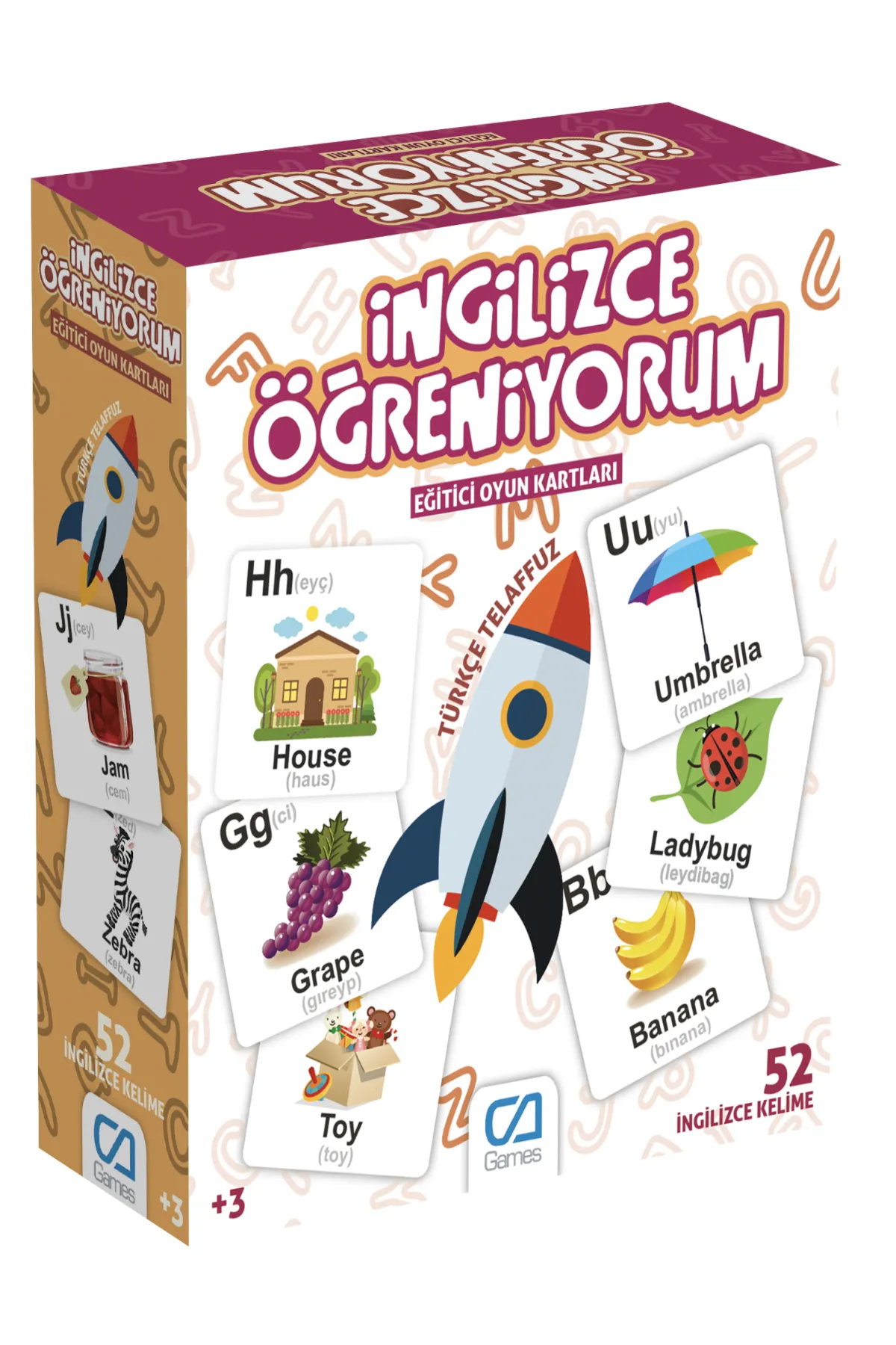 Games İngilizce Öğreniyorum Eğitici Oyun Kartları 52 Kart 5044