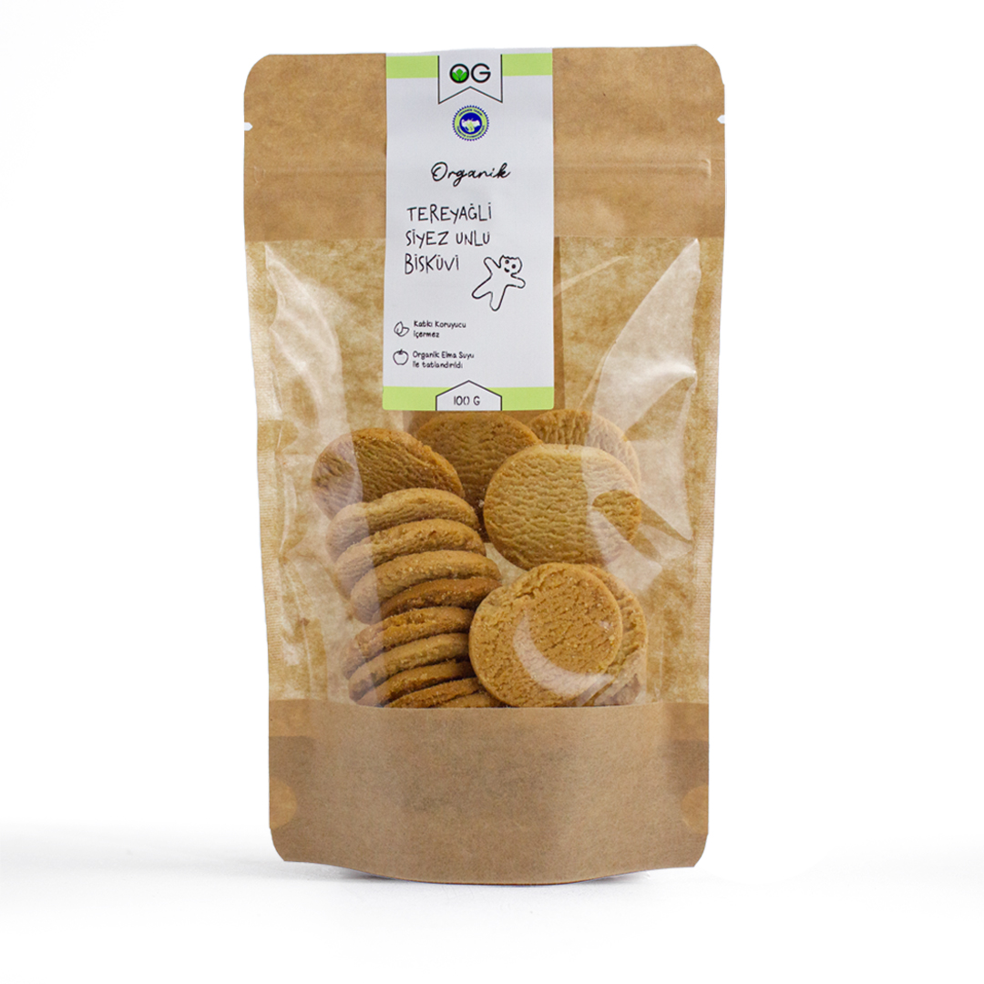 OG Natural Organik Tereyağlı Siyez Unlu Bisküvi 100 Gr