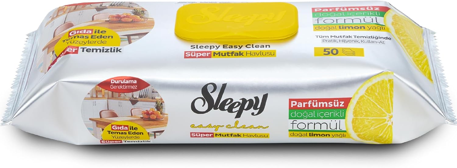 Sleepy Mutfak Temizlik Havlusu 50 Adet Limon
