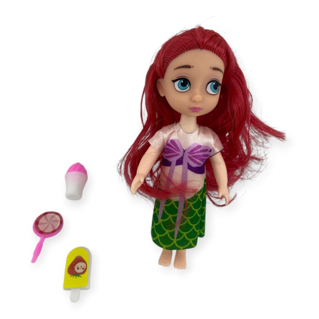 Aksesuarlı Mini Prenses Oyuncak Bebek 13 Cm
