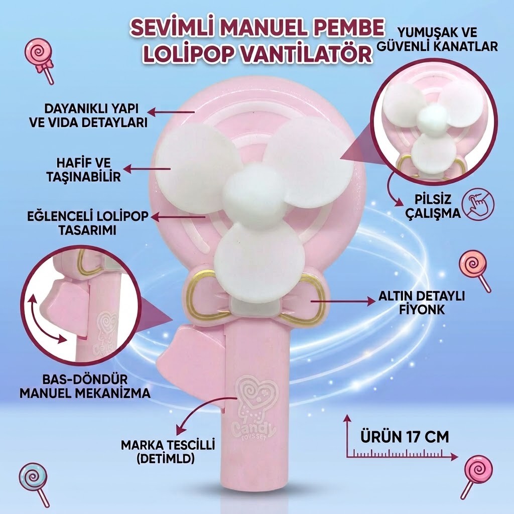 Lolipop Model El Fanı - Pembe