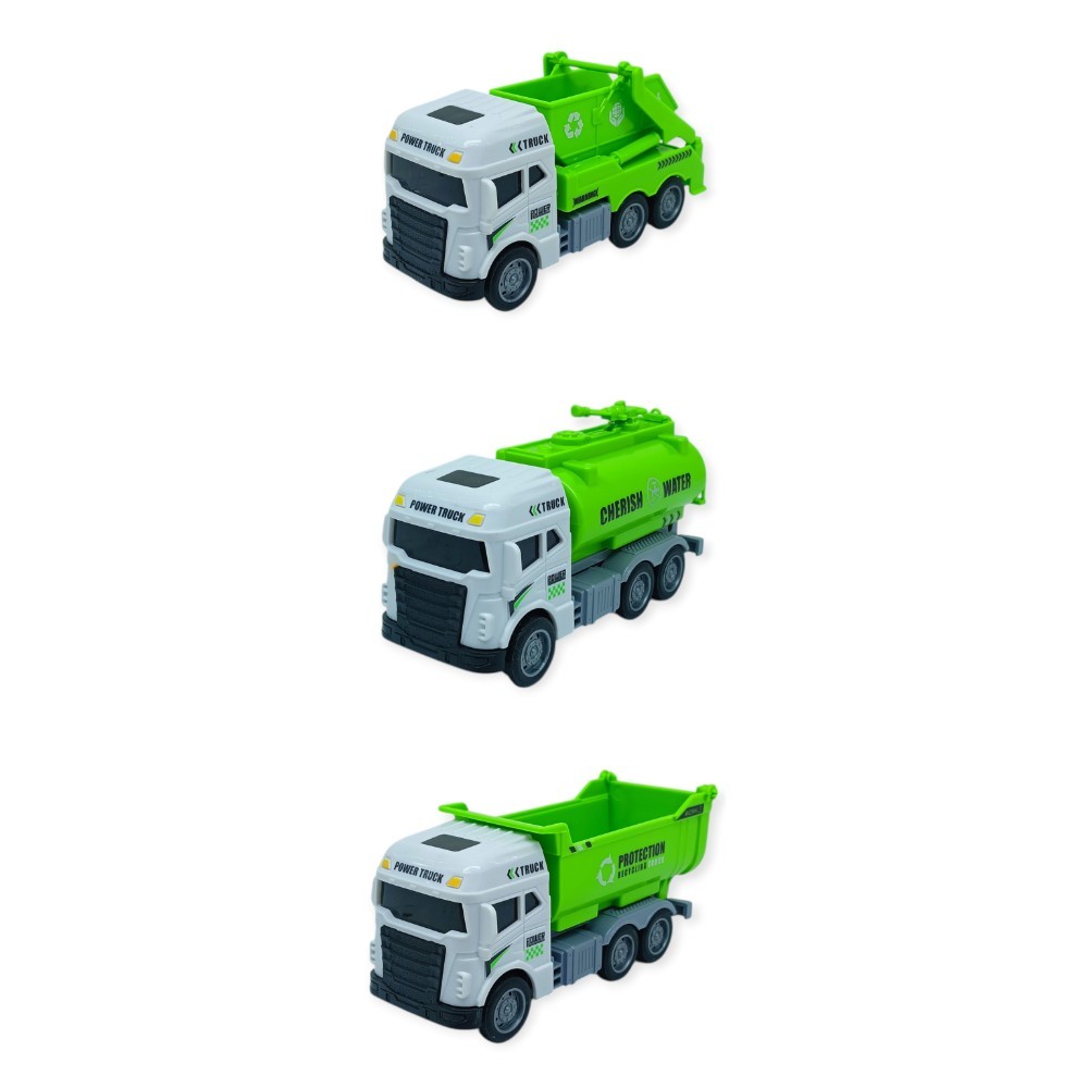 Temizlik Araçları Serisi - 3lü Set Sürtmeli Plastik Araçlar 12 cm