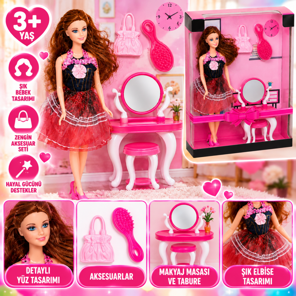 02266 Anlily Makyaj Masalı Bebek / +3 yaş
