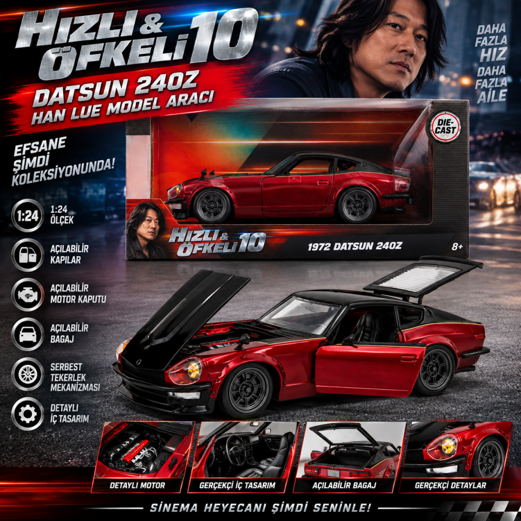 10 Datsun 240Z Han Lue Model Aracı