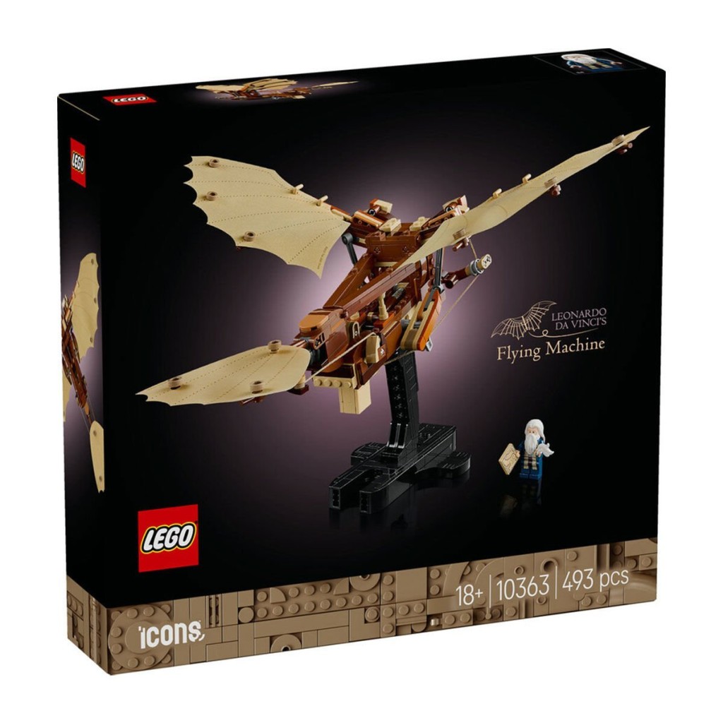 10363 icons - Leonardo da Vincinin Uçan Makinesi 493 parça +18 yaş