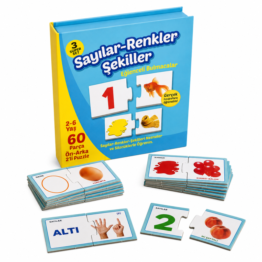 1444 Eğlenceli Bul Sayılar Renkler Şekiller