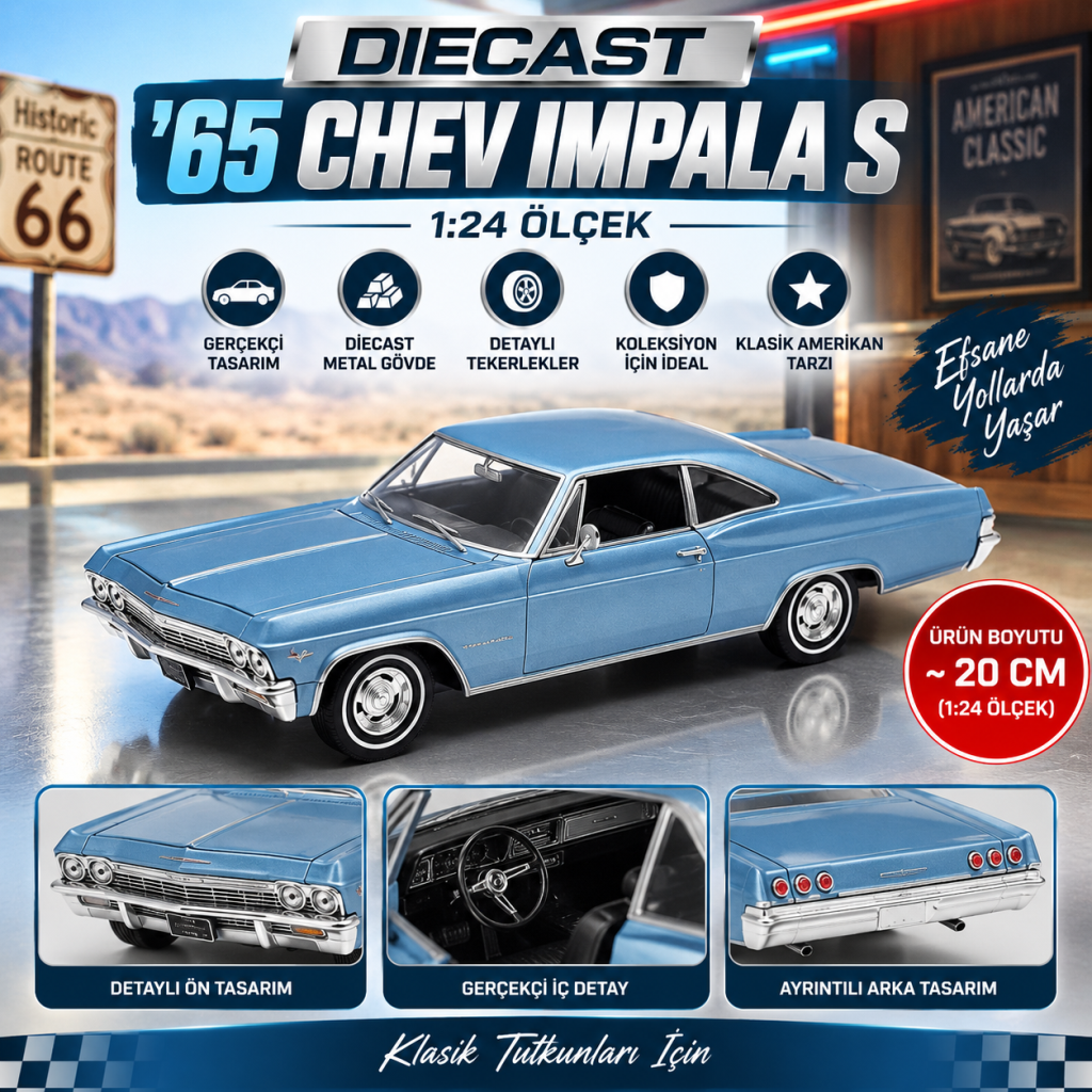 22417 Dıecast 1 24 65 Chev Impala S