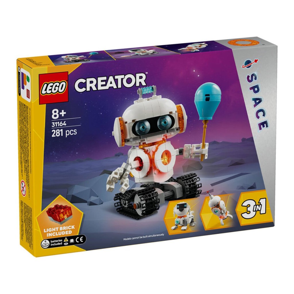 31164 Creator 3in1 - Uzay Robotu 281 parça +8 yaş