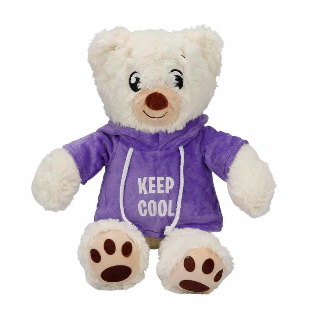 3192 Kapüşonlu Peluş Ayı 30 cm -