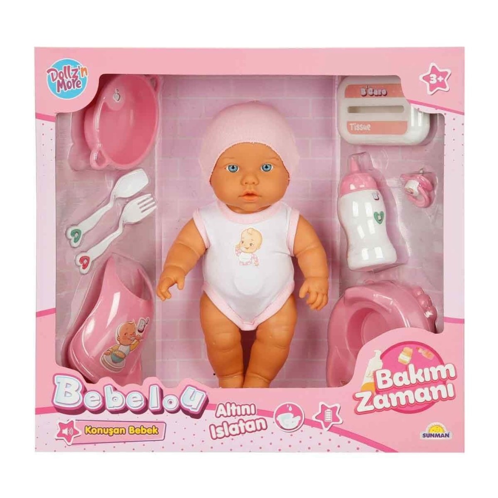3823 Bakım Zamanı Sesli Gülen Ağlayan Bebek 32 cm -NessiWorld