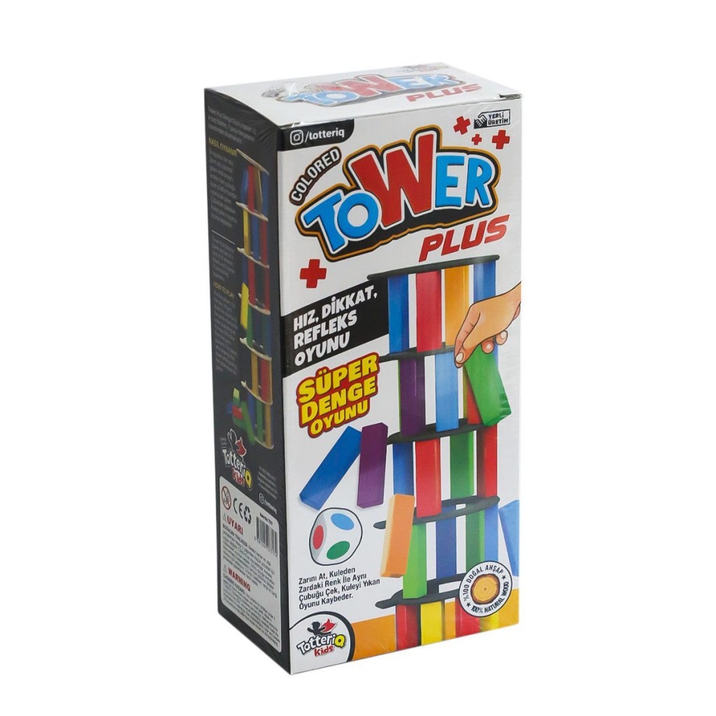 7317 Renkli Plus Tower Süper Denge Oyunu 54 Adet -