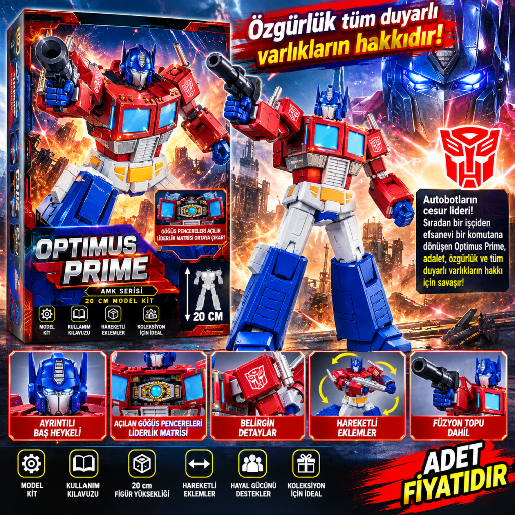 75310 FİGÜR TRANSFORMERS GENERATION ONE AMK SERIES OPTIMUS PRİME20CM