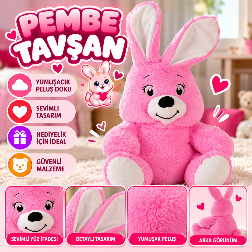 7890 Pembe Tavşan