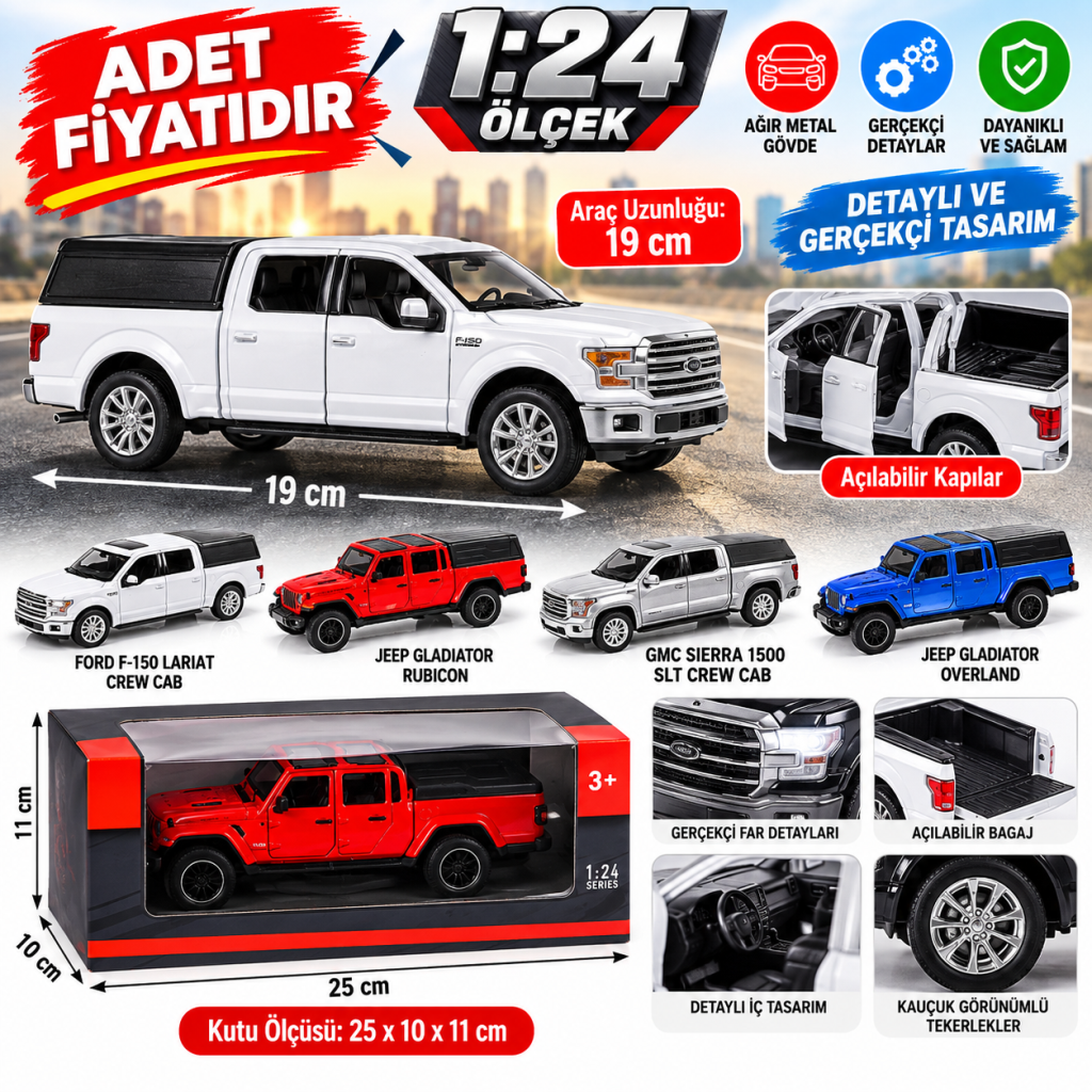 79361-79363-65-67-70 Model Araçlar 1:24 adet fiyatıdır