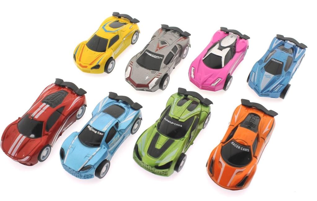 8'li Plastik Yarış Arabaları