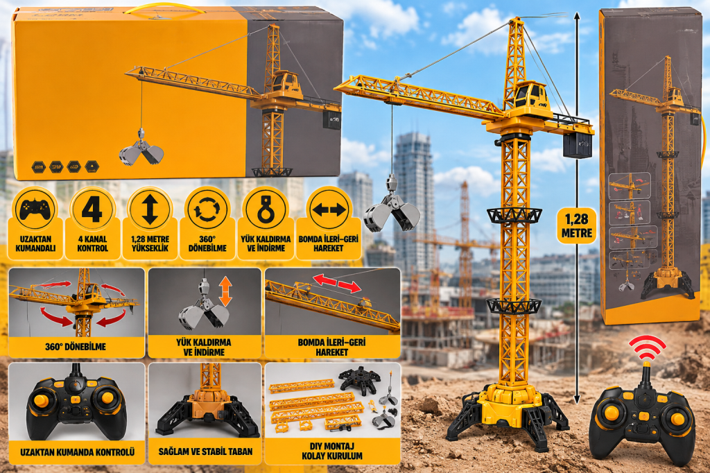 8089E Şarjlı Kule Vinç