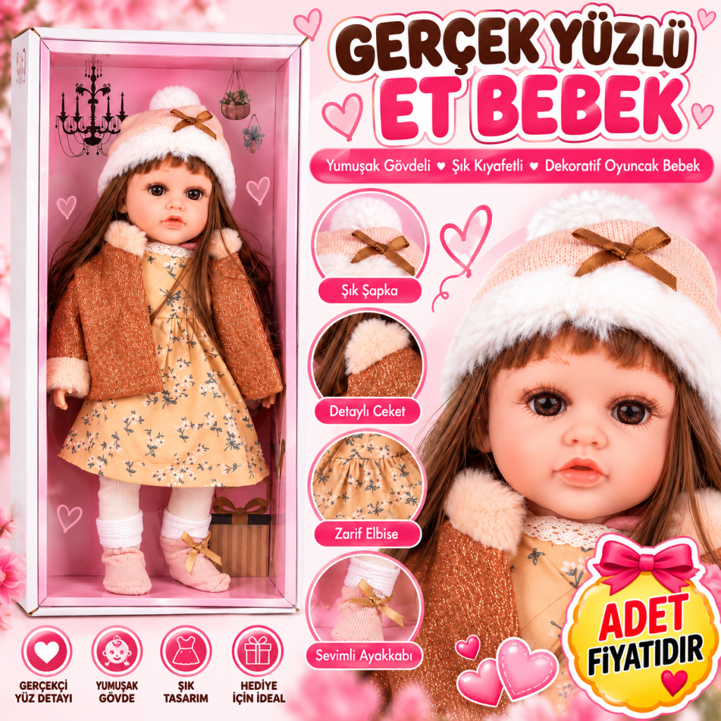 9911 BEBEK 1 GERÇEK YÜZLÜ ET BEBEK (adet fiyatıdır)