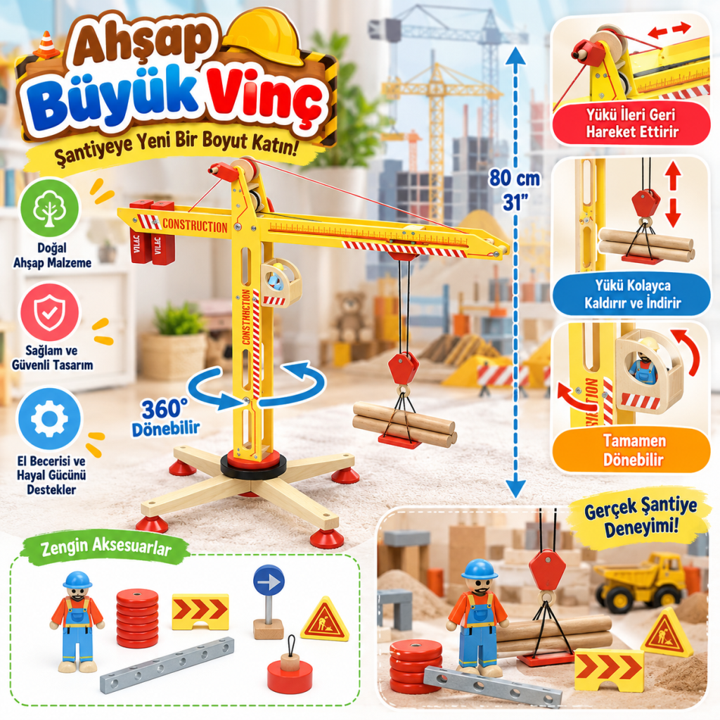 Ahşap Büyük Vinç