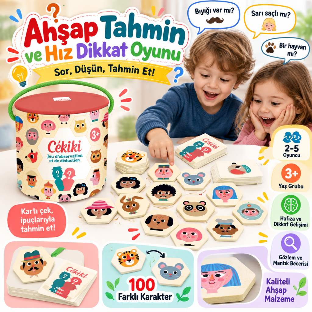 Ahşap Tahmin ve Hız Dikkat Oyunu