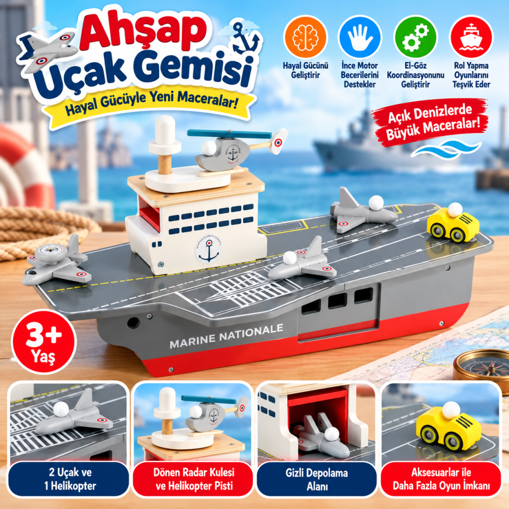 Ahşap Uçak Gemisi ve Aksesuarları