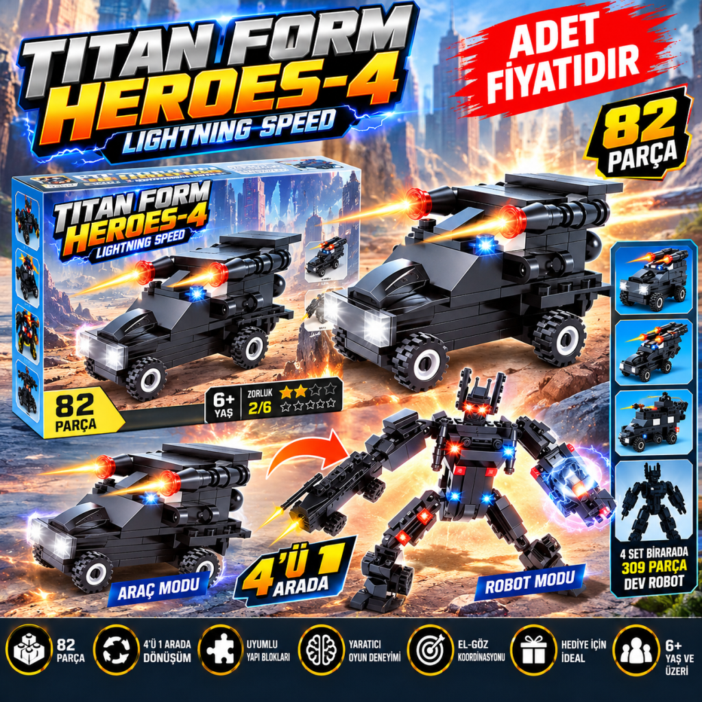 Titan Form Heroes-4 Lightning Speed 82 Parça