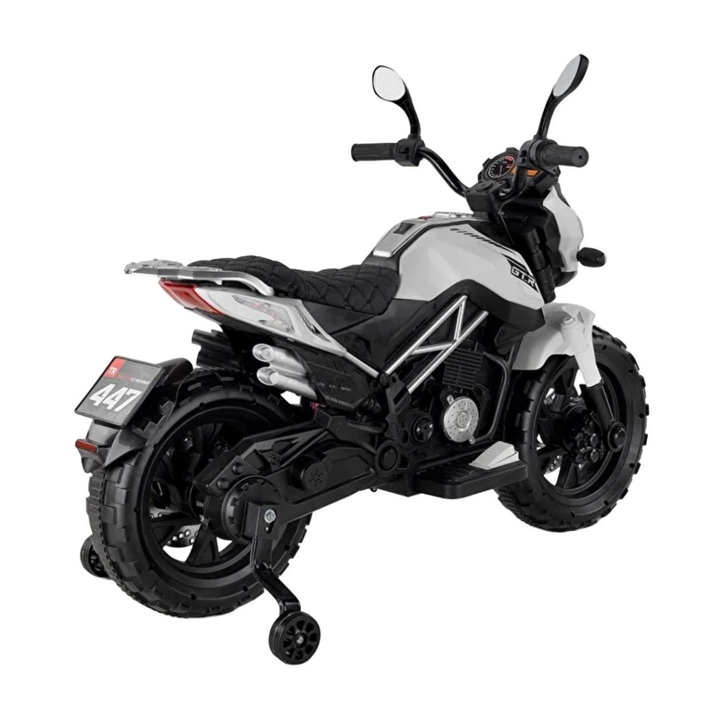 447 Motocross Akülü Motosiklet Beyaz