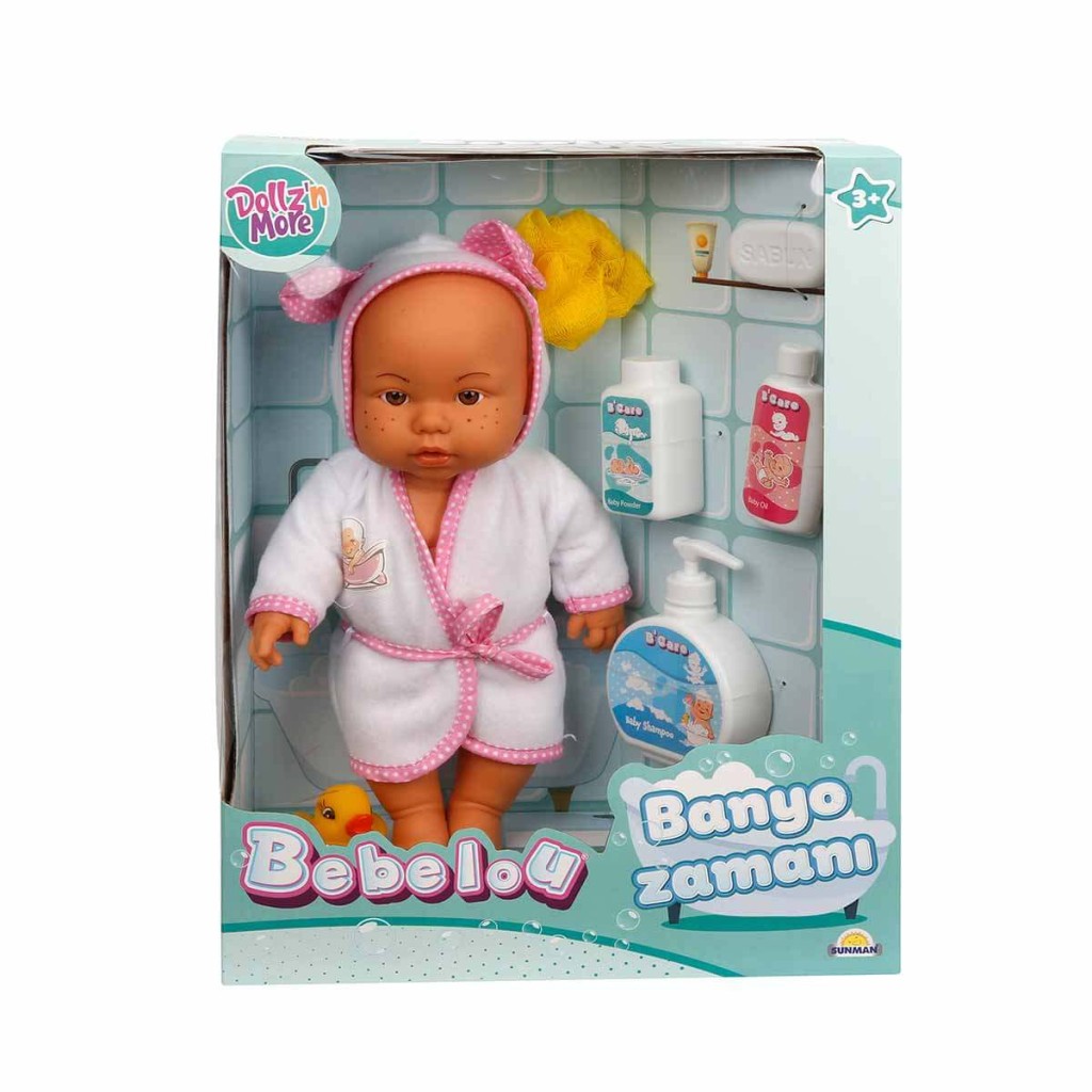 Bebelou Banyo Zamanı Bebek Seti 35 Cm