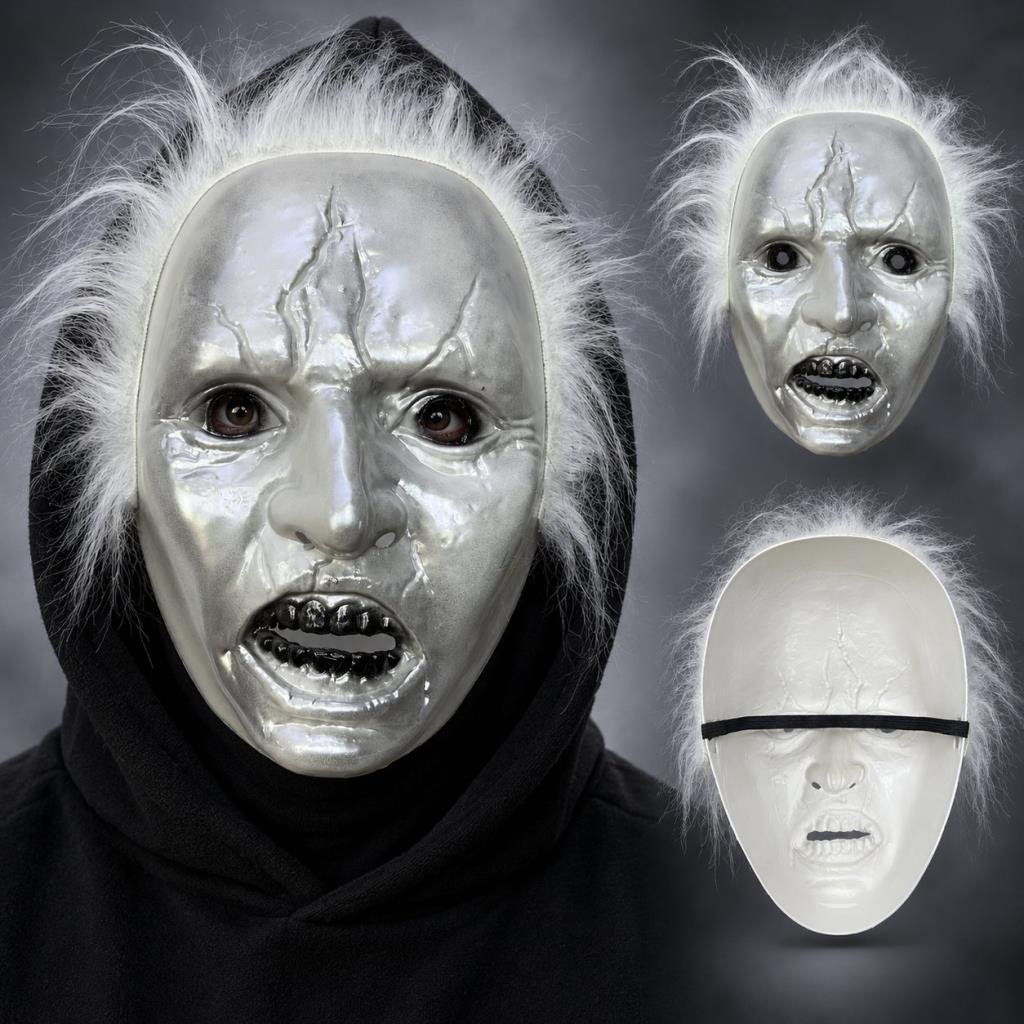 Beyaz Saçlı Michael Myers Plastik Karakter Maskesi