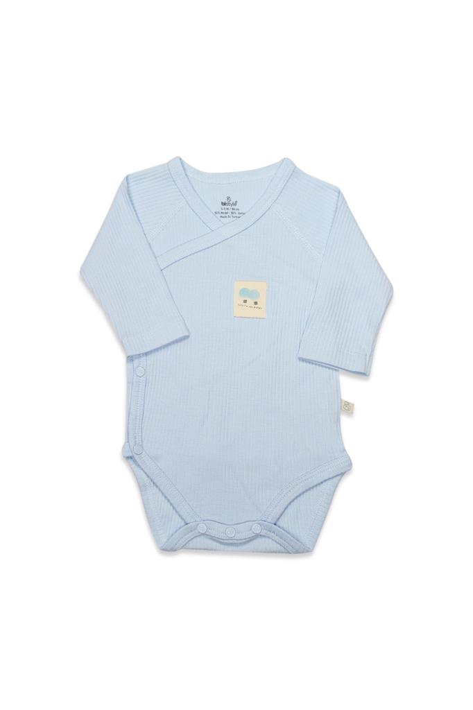 Bistyle Organic Modal Flying Balloons Kruvaze Uzun Kol Body BS17121 Mavi