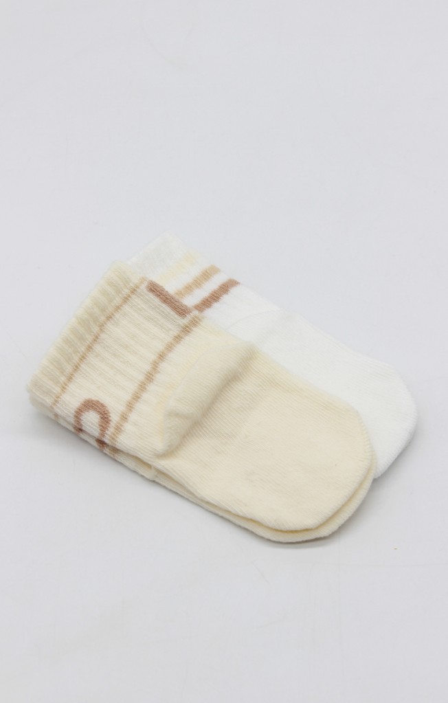 Penye Kaymaz Soket Çorap 2li 10144 Bej Ekru