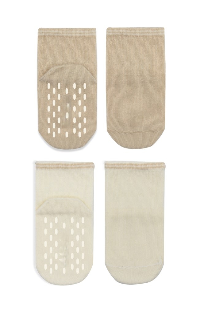 Çemberli Basic Penye Kaymaz Soket Çorap 2li 10146 Bej