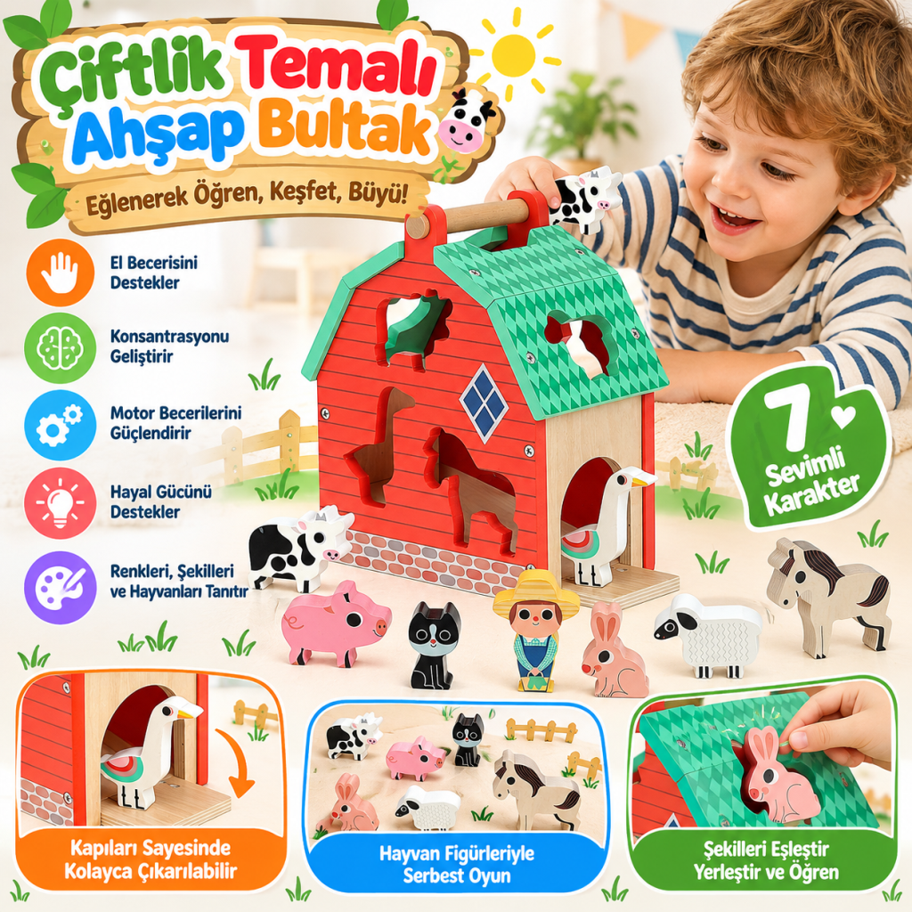 Çiftlik Temalı Ahşap Bultak