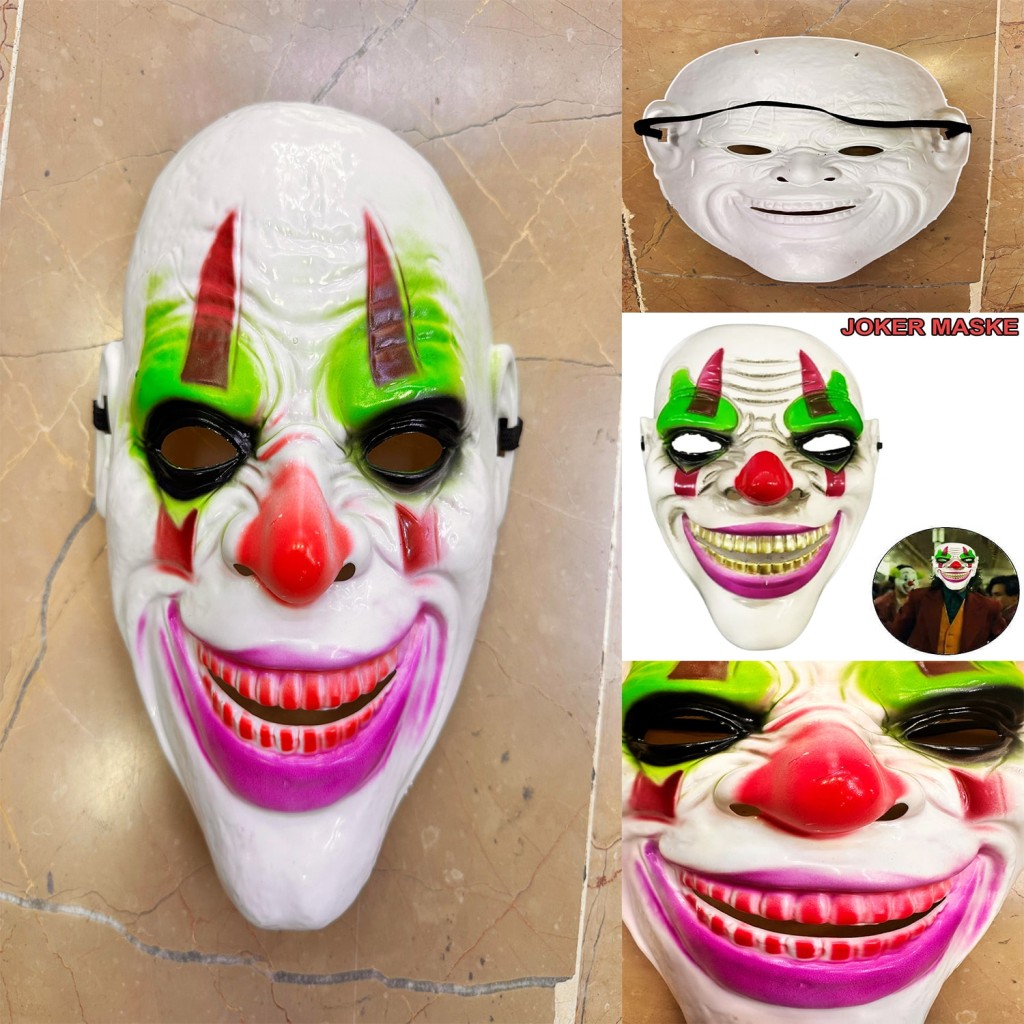 Delirten Gülüş Psikopat Palyaço Temalı Joker Maskesi