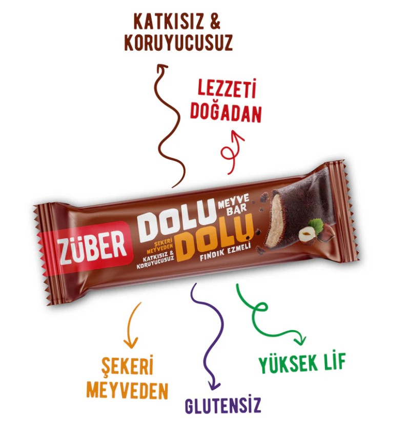 Dolu Dolu Fındık Ezme Meyve Bar 30 Gr