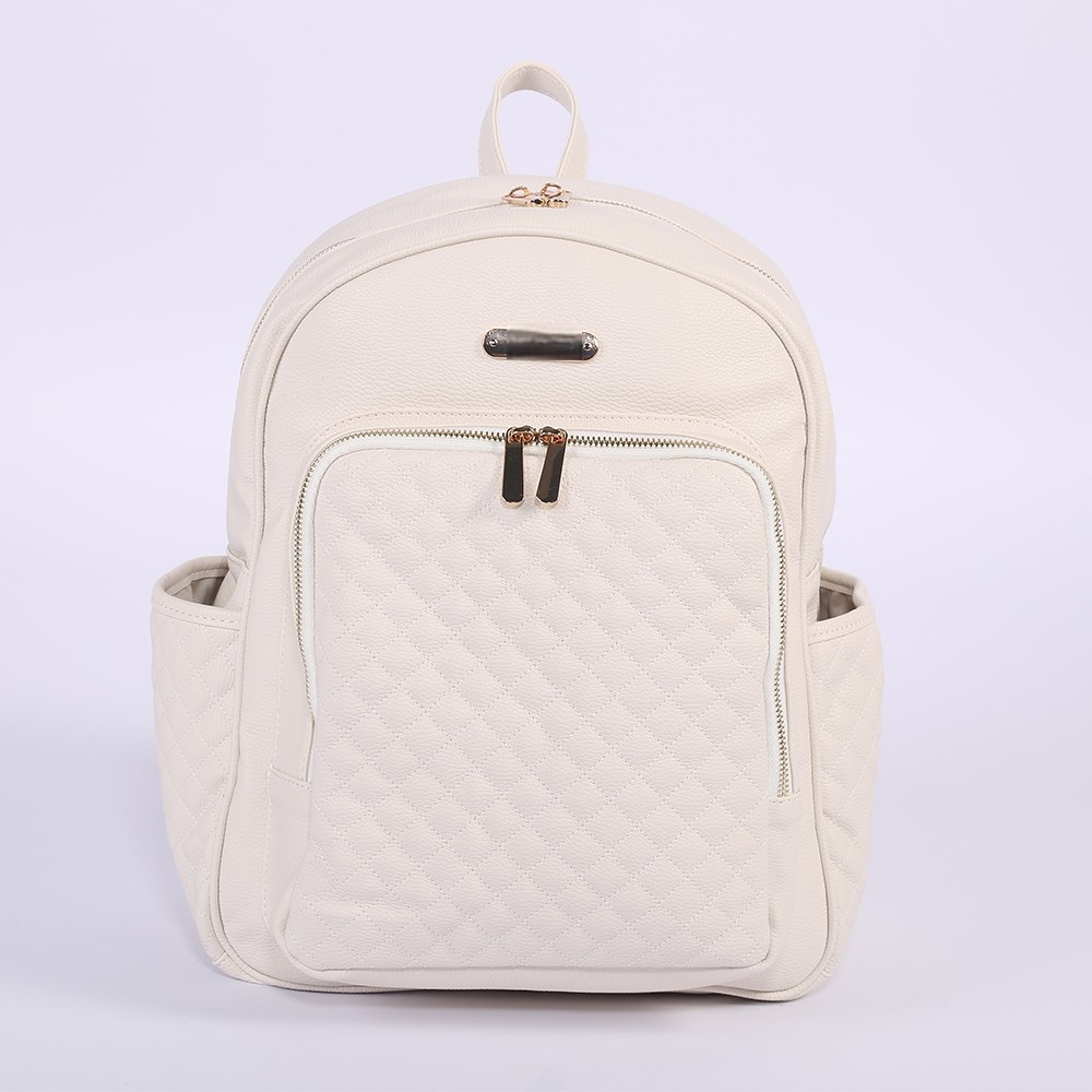 Deri Anne Bebek Bakım Sırt Çantası 7130 Krem