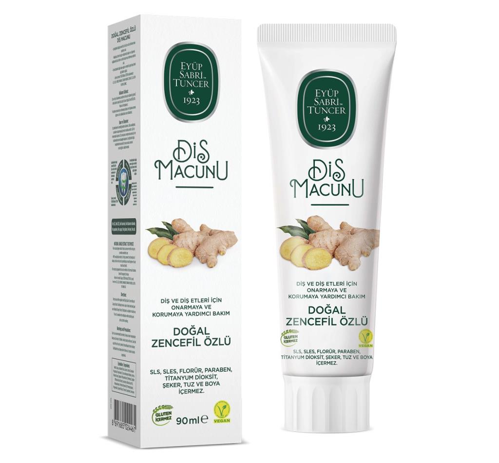 Doğal Diş Macunu 90 Gr Zencefil Özlü
