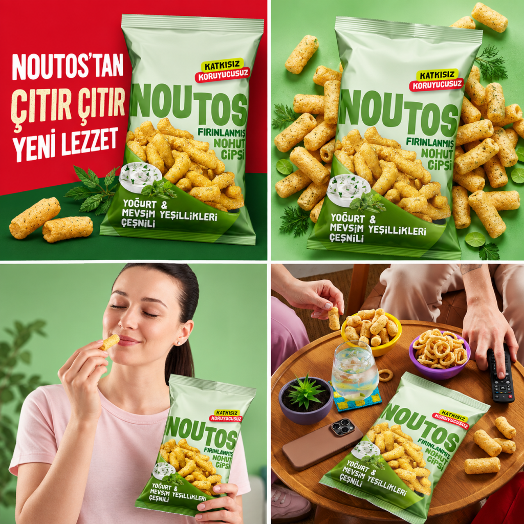 Fırın Nohut Cipsi 55 Gr Yoğurt ve Mevsim Yeşillikleri
