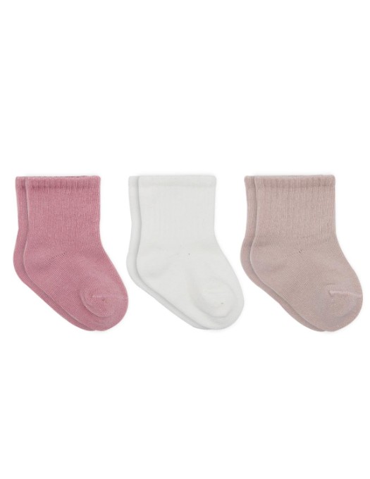 Flamingo Girl 3'lü Penye Soket Çorap 10136 Gül Kurusu