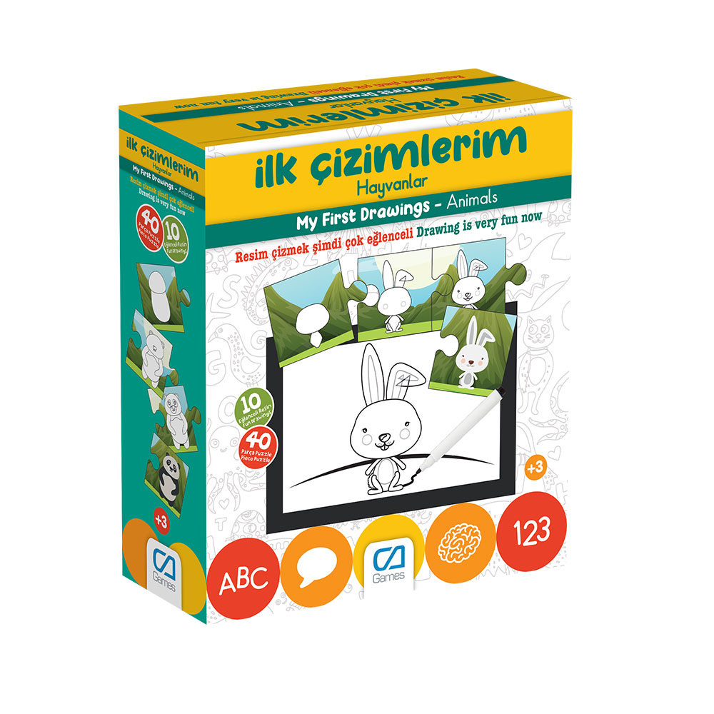 Games İlk Çizimlerim Hayvanlar 40 Parça 5205