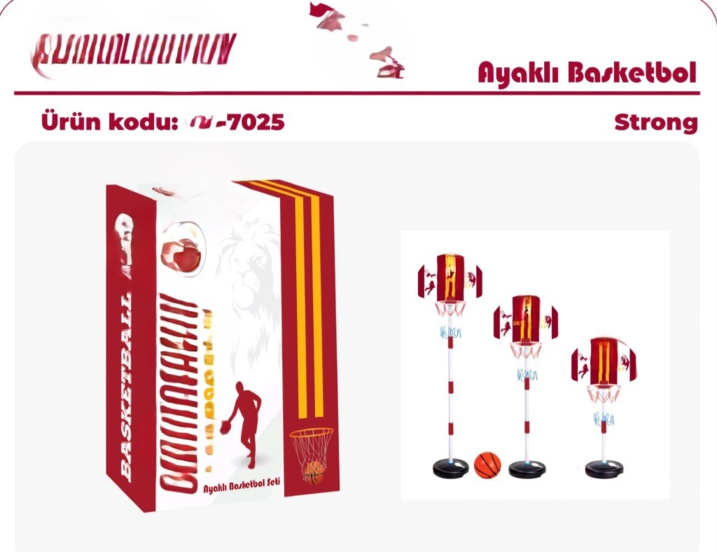 7025 Sarı Kırmızı Basketbol Potası