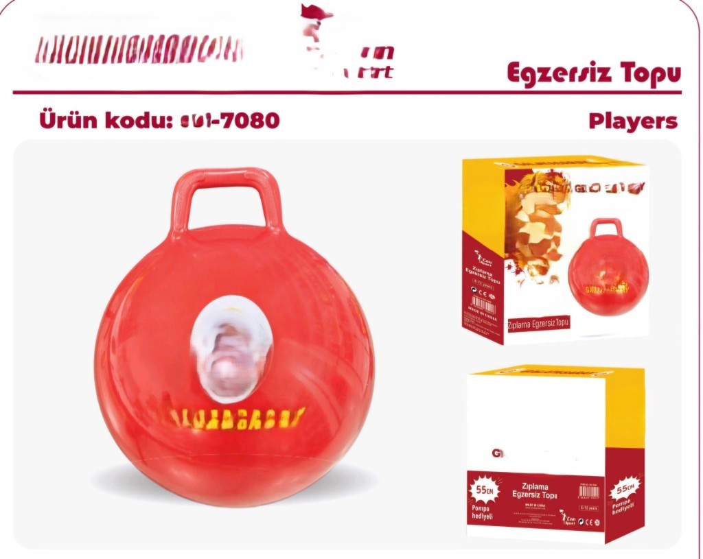 7080 Sarı Kırmızı Zıp Zıp Top